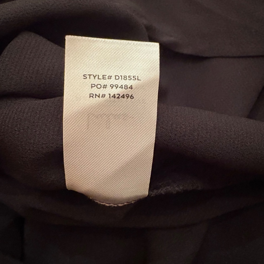 Lulus "Hollywood Woman" Black Satin Midi Cocktail Dress - Size Medium - Picture 13 of 13